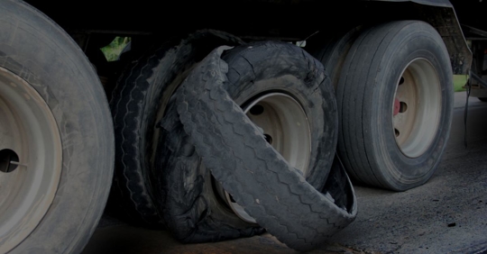 Busted truck tire